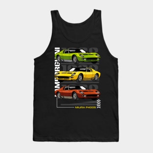 Retro Miura Exotic Car Tank Top